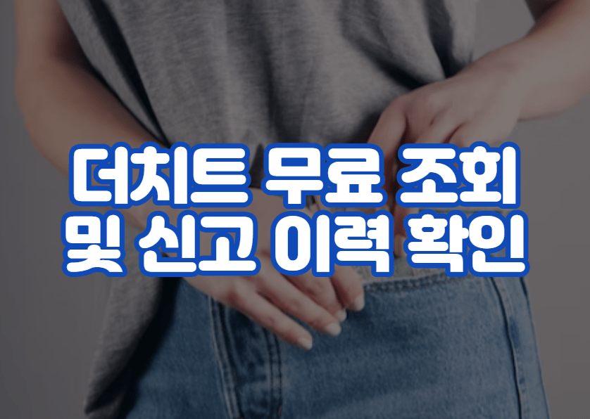 더치트 무료 조회 및 신고 이력 확인