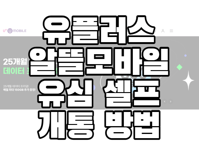 유플러스 알뜰모바일 유심