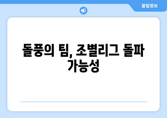 돌풍의 팀, 조별리그 돌파 가능성