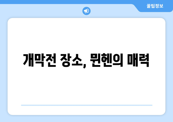 개막전 장소, 뮌헨의 매력