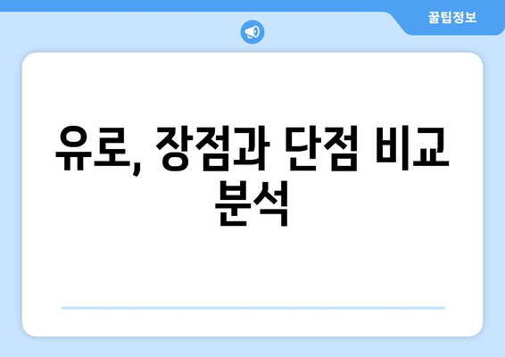 유로, 장점과 단점 비교 분석