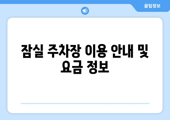 2024 동아 마라톤 주차 꿀팁| 혼잡 속에서 편리하게 주차하기 | 동아 마라톤, 주차 정보, 주차 꿀팁, 서울 잠실 주차