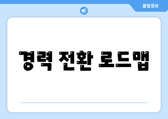 경력 전환 로드맵