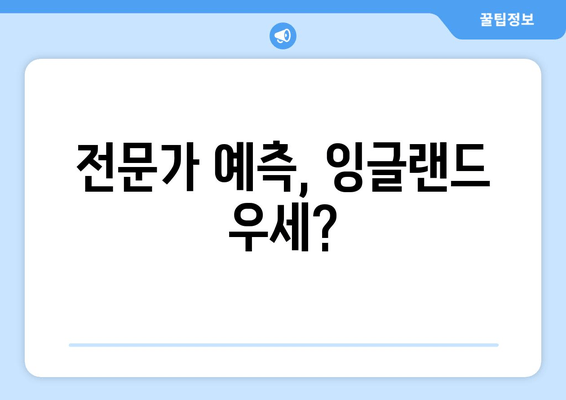 전문가 예측, 잉글랜드 우세?