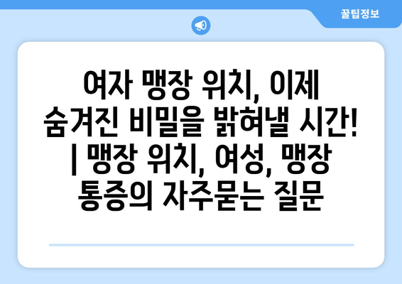 여자 맹장 위치, 이제 숨겨진 비밀을 밝혀낼 시간! | 맹장 위치, 여성, 맹장 통증