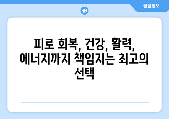 50대 남성을 위한 최고의 피로회복 선물 | 건강, 활력, 에너지