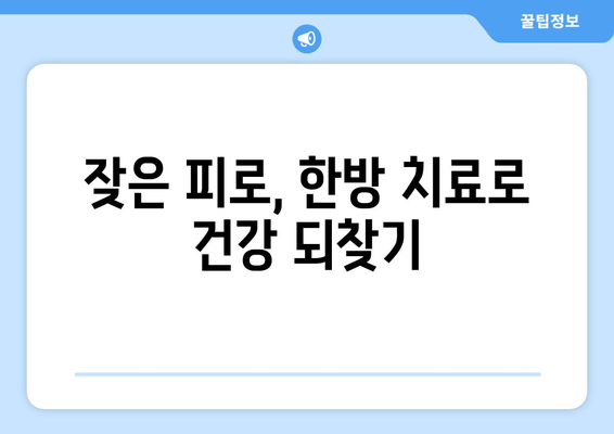 만성피로증후군, 맞춤형 보약으로 이겨내세요! |  피로 회복, 증상 완화, 한방 치료, 건강 관리