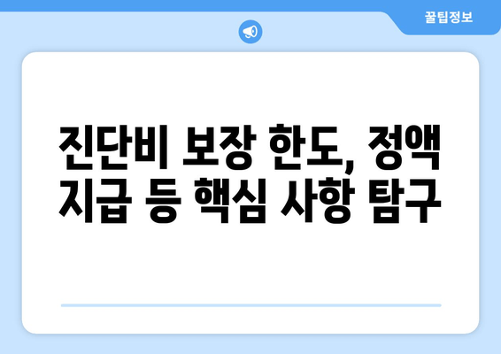 진단비 보장 한도, 정액 지급 등 핵심 사항 탐구