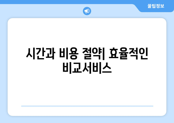 시간과 비용 절약| 효율적인 비교서비스