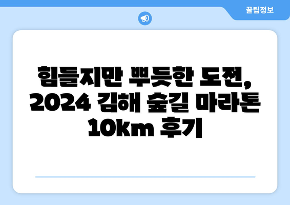 2024 김해 숲길 마라톤 10km 후기| 푸른 숲 속에서 펼친 나만의 도전 | 김해 마라톤, 10km 완주 후기, 숲길 마라톤 후기