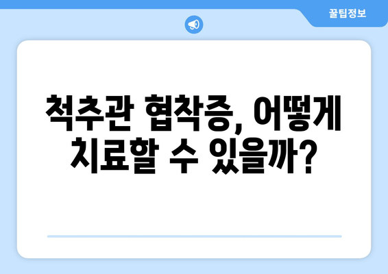 척추관 협착증| 증상, 치료, 관리 가이드 | 통증 완화와 일상 회복 위한 정보