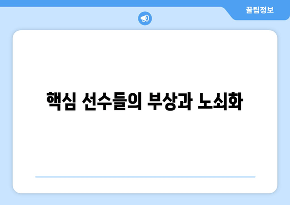 핵심 선수들의 부상과 노쇠화