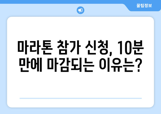 2025 서울 마라톤 풀코스 접수 성공, 10분 만에 마감? | 마라톤 참가 신청, 접수 경쟁, 팁