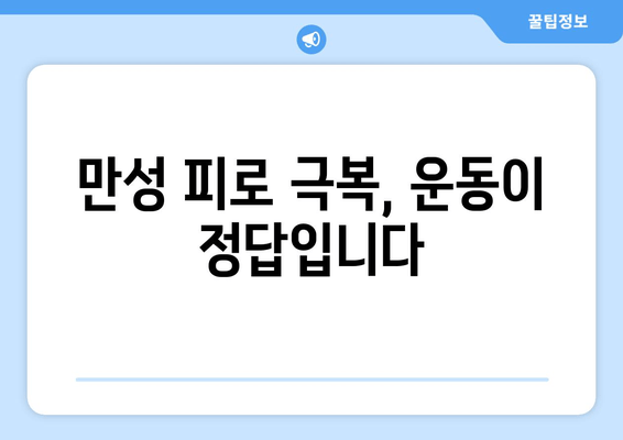 만성 피로 탈출! 과학적으로 증명된 운동 처방전 | 피로 해소, 운동 효과, 만성 피로 극복