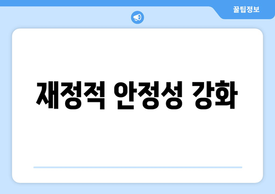 재정적 안정성 강화