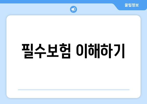 필수보험 이해하기