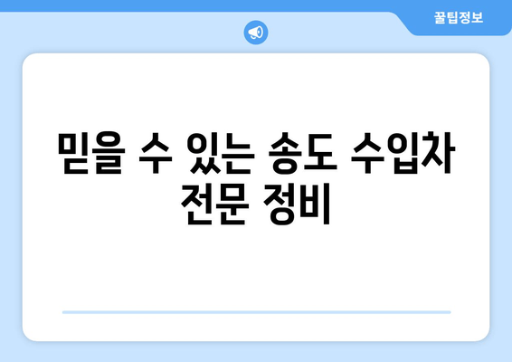 믿을 수 있는 송도 수입차 전문 정비