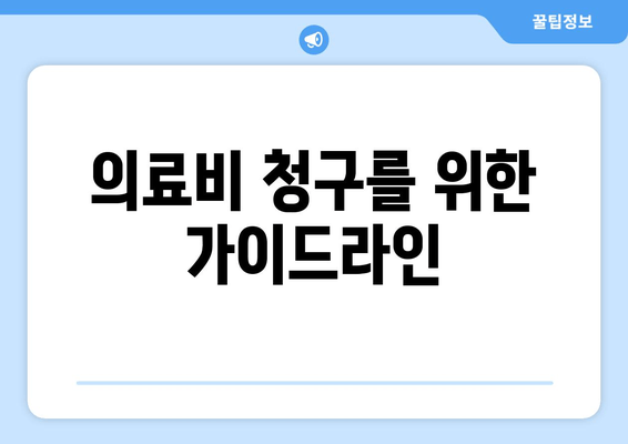 의료비 청구를 위한 가이드라인