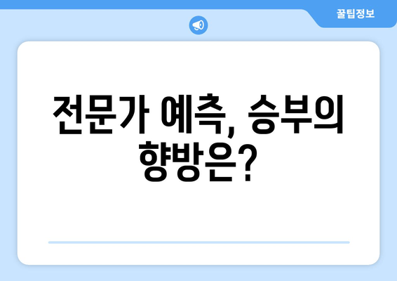 전문가 예측, 승부의 향방은?