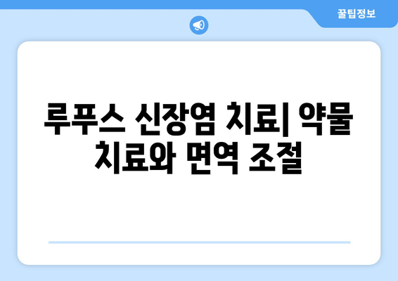 루푸스 신장염 완벽 가이드| 증상, 진행, 관리 그리고 치료 | 루푸스, 신장 질환, 면역 질환, 치료법