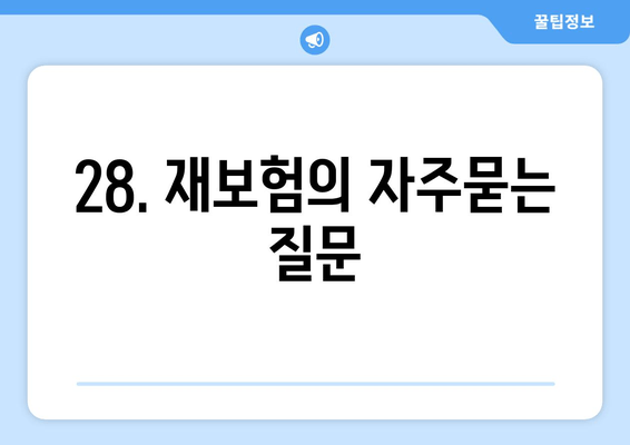 28. 재보험