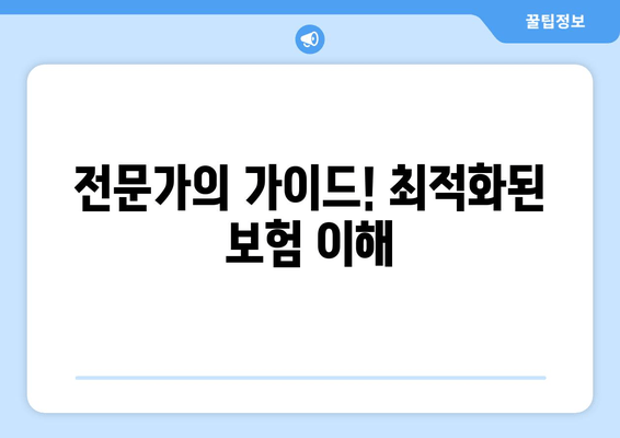 전문가의 가이드! 최적화된 보험 이해