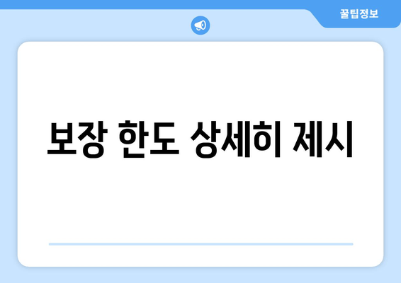 보장 한도 상세히 제시