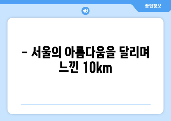 2024 서울신문 하프마라톤 첫 10km 도전 후기| 짜릿함과 감동의 기록 | 서울신문 하프마라톤, 10km 도전, 마라톤 후기