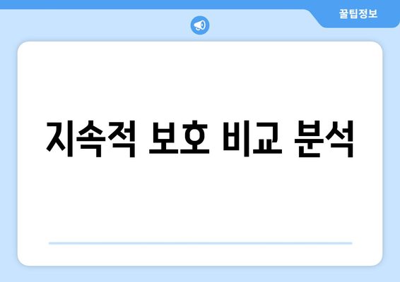 지속적 보호 비교 분석