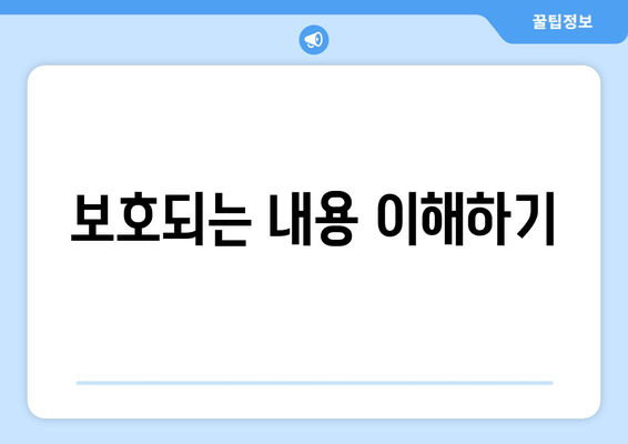 보호되는 내용 이해하기