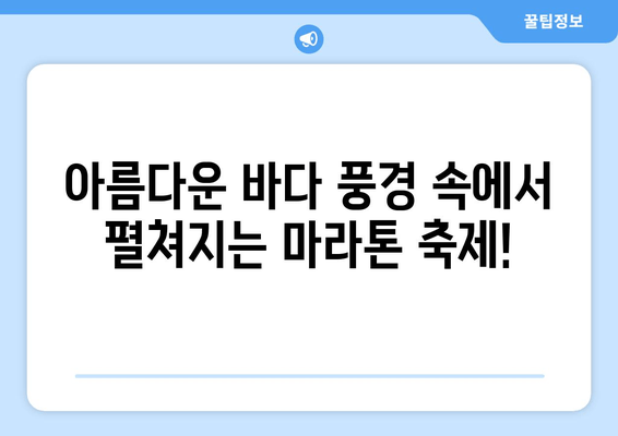 바다의 날 기념 마라톤, 푸른 바다를 향해 달리는 열정 | 바다의 날, 마라톤, 풍경, 달리기, 축제