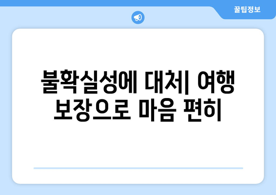 불확실성에 대처| 여행 보장으로 마음 편히