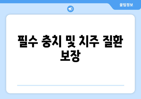 필수 충치 및 치주 질환 보장