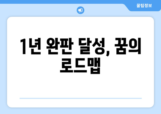 1년 완판 달성, 꿈의 로드맵