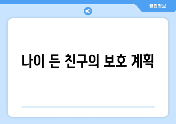 나이 든 친구의 보호 계획