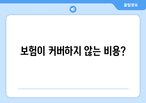 보험이 커버하지 않는 비용?