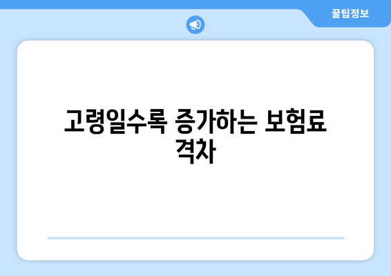 고령일수록 증가하는 보험료 격차