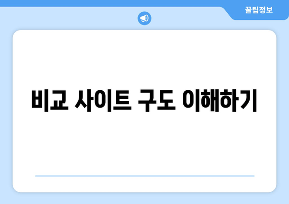 비교 사이트 구도 이해하기