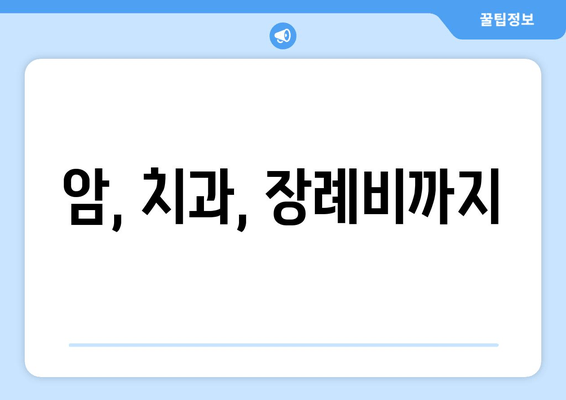 암, 치과, 장례비까지