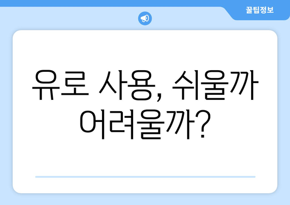 유로 사용, 쉬울까 어려울까?