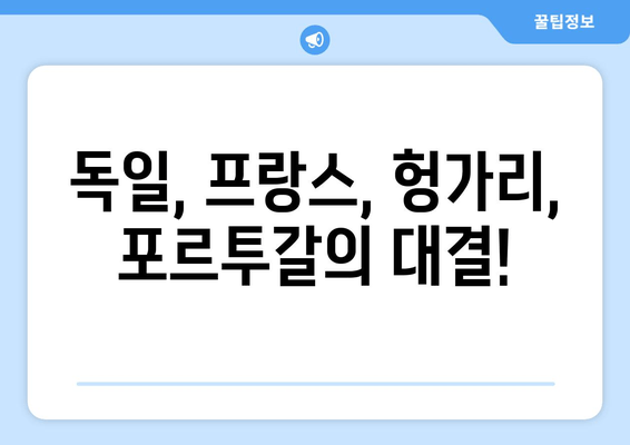 독일, 프랑스, 헝가리, 포르투갈의 대결!