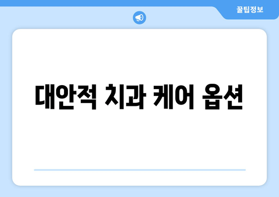 대안적 치과 케어 옵션