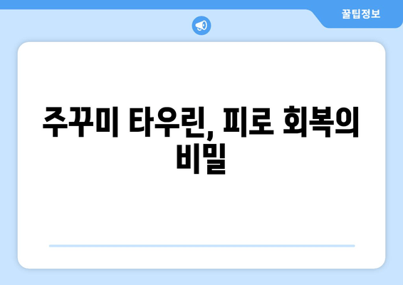 주꾸미 타우린의 힘! 피로 회복에 효과적인 주꾸미 레시피 3가지 | 주꾸미 효능, 타우린, 피로 해소, 요리 레시피