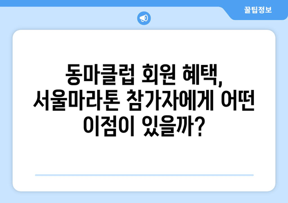 2025 서울마라톤 접수 안내| 동마클럽 가입이 정말 필요할까요? | 서울마라톤, 접수, 동마클럽, 참가 정보