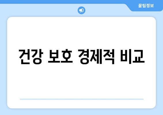 건강 보호 경제적 비교