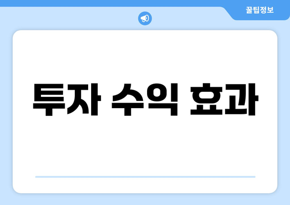 투자 수익 효과