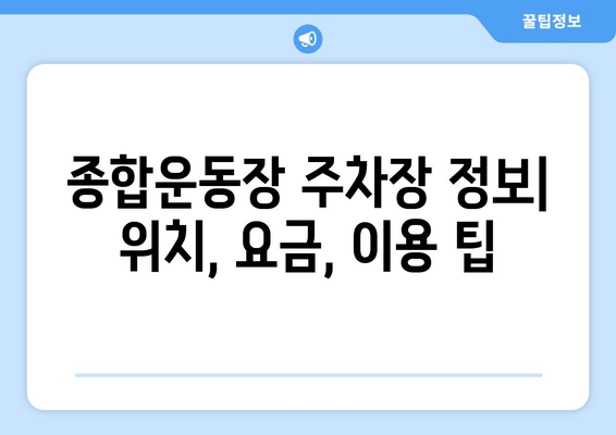 동아마라톤 주차 꿀팁| 종합운동장부터 롯데타워까지 완벽 정복 | 주차장 정보, 요금, 팁,  주차 대란 해결