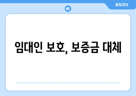 임대인 보호, 보증금 대체