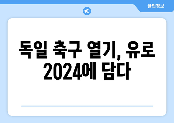 독일 축구 열기, 유로 2024에 담다