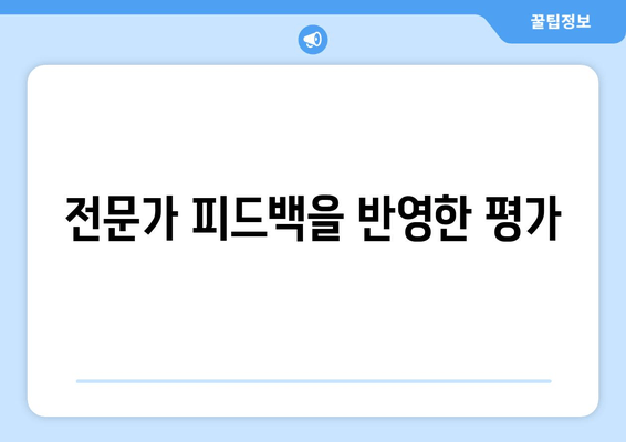 전문가 피드백을 반영한 평가